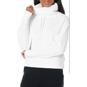 Juicy Couture Sport‎ Women's Jacquard Quilted Crop Pullover White XL